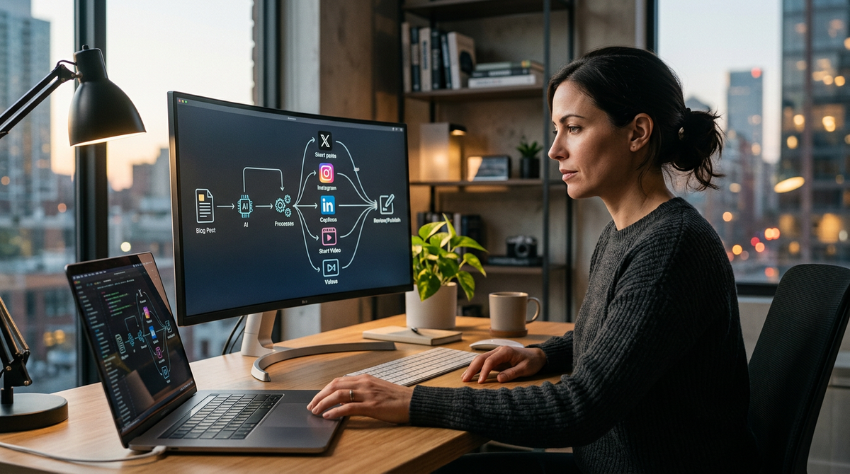 How to Build a Complete AI Content Repurposing Workflow: Turn One Blog Post into 20+ Social Media Posts