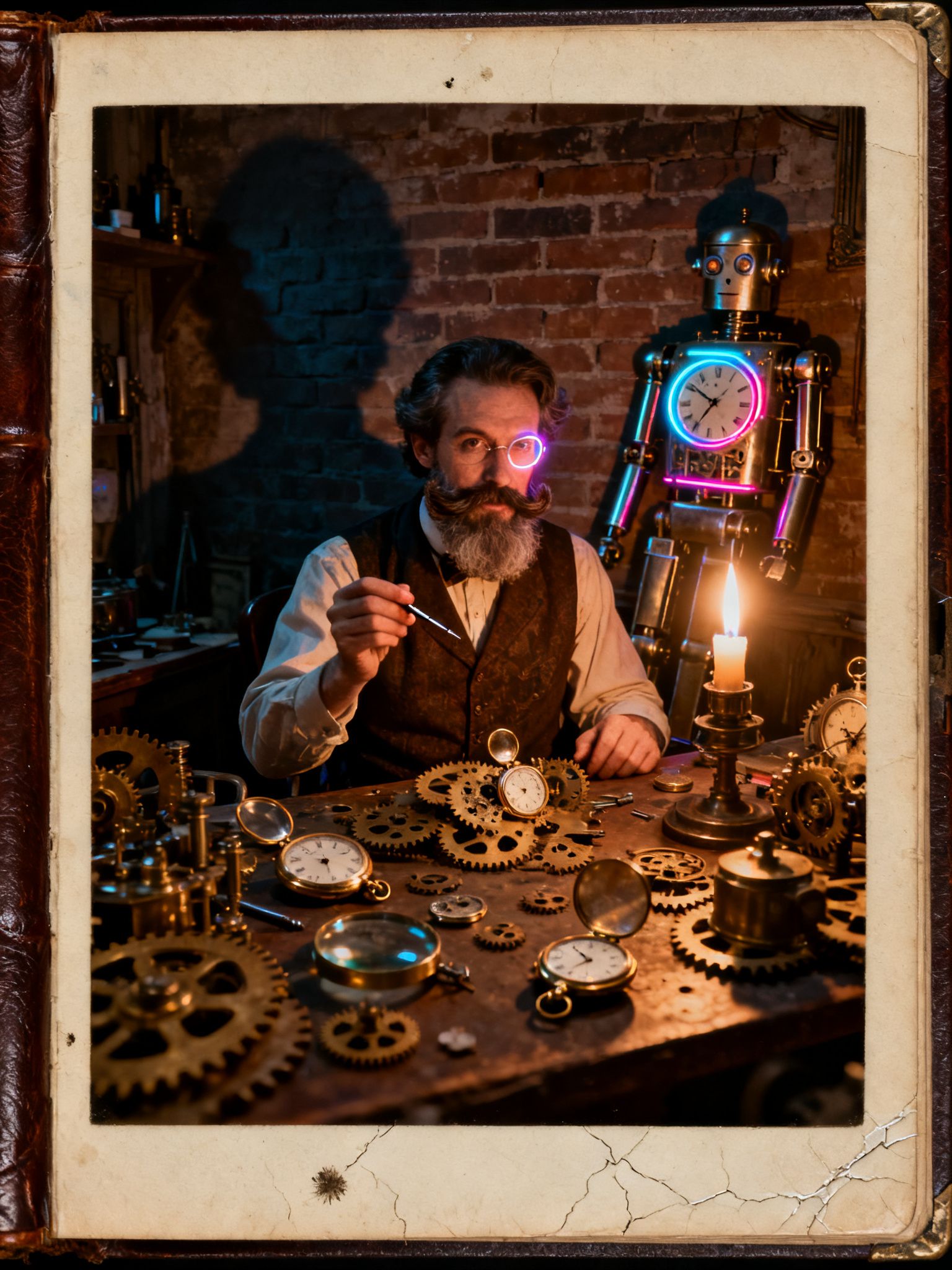 The Clockmaker's Neon Shadow