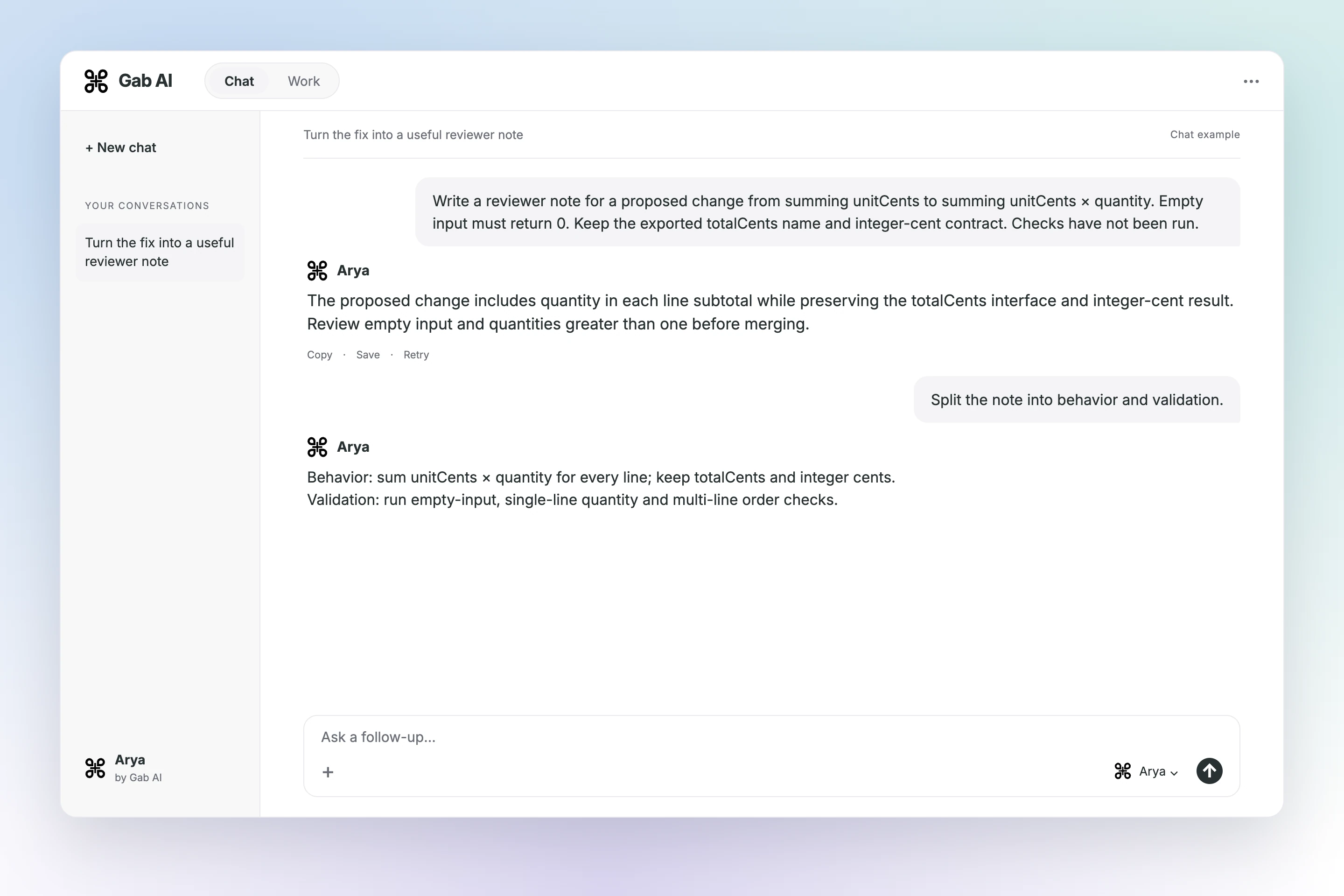 Gab AI Chat conversation and follow-up for developers.