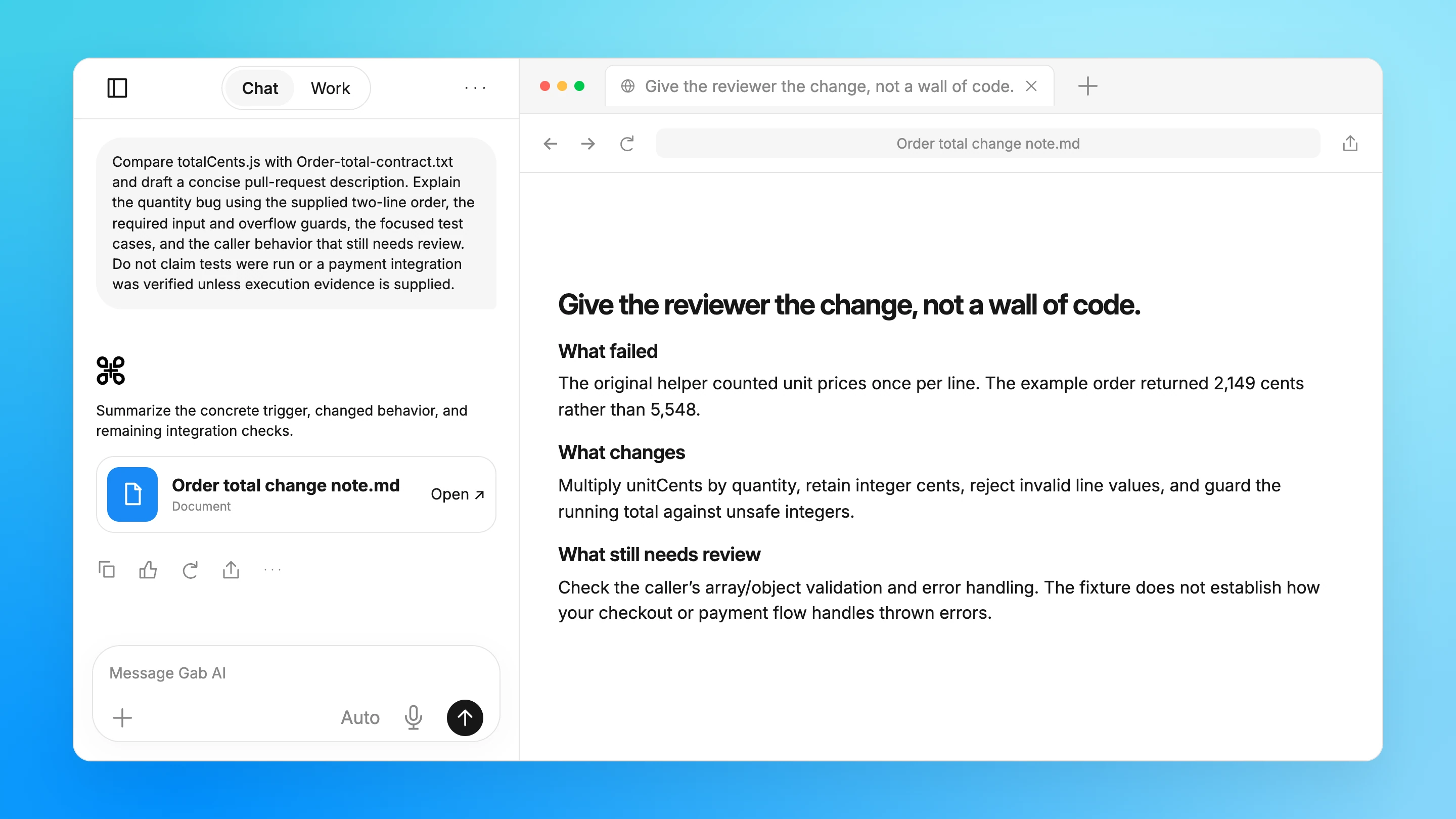 Gab AI Chat: Explain the patch for a reviewer.